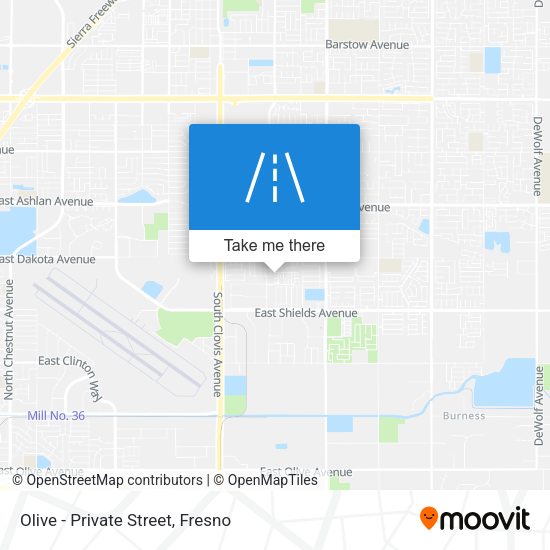 Mapa de Olive - Private Street