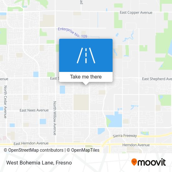 Mapa de West Bohemia Lane