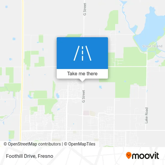 Foothill Drive map