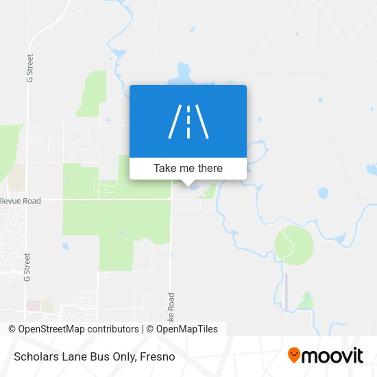 Scholars Lane Bus Only map
