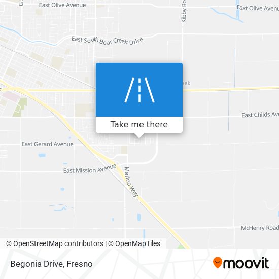 Begonia Drive map