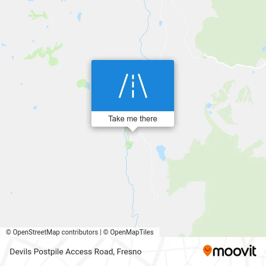 Devils Postpile Access Road map