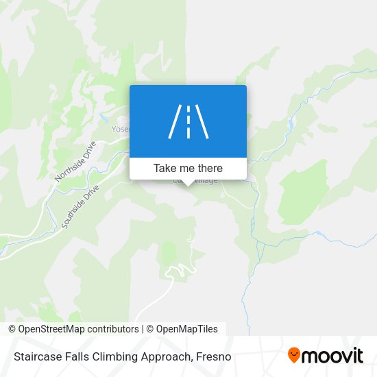 Mapa de Staircase Falls Climbing Approach