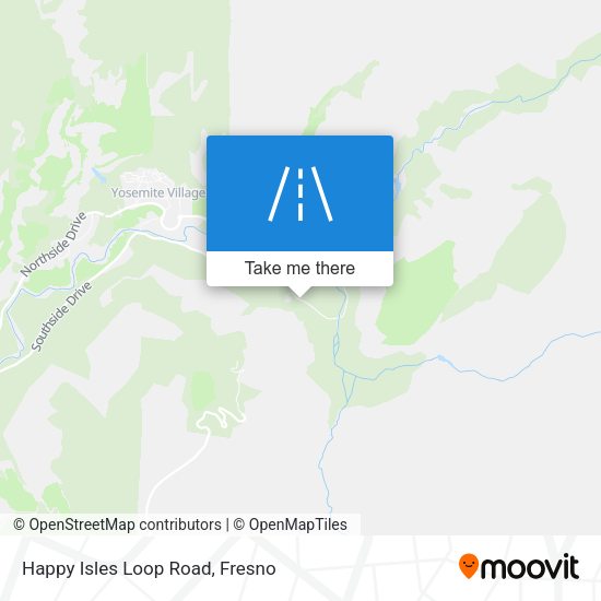 Mapa de Happy Isles Loop Road