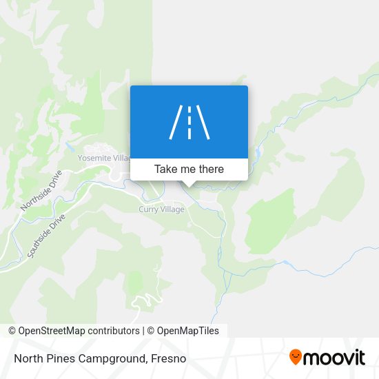 North Pines Campground map