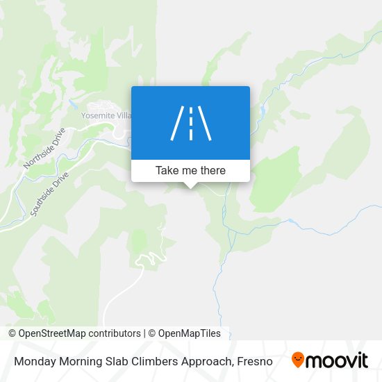 Monday Morning Slab Climbers Approach map