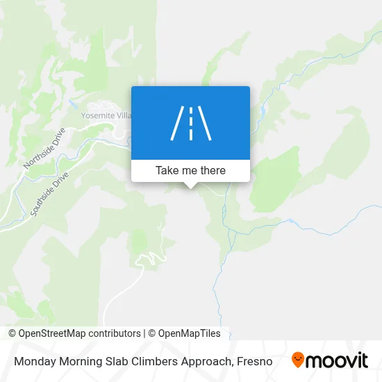 Monday Morning Slab Climbers Approach map
