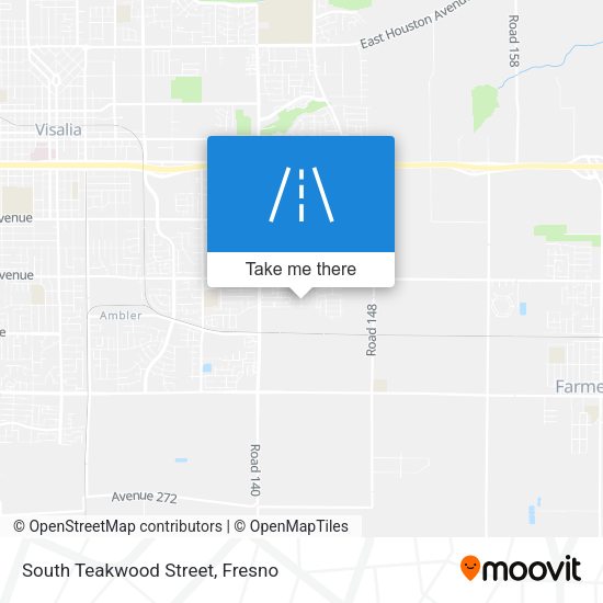 South Teakwood Street map