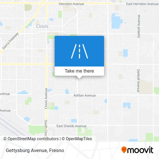Mapa de Gettysburg Avenue