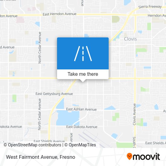 West Fairmont Avenue map