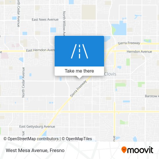 West Mesa Avenue map