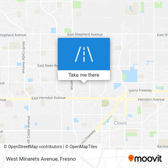 West Minarets Avenue map