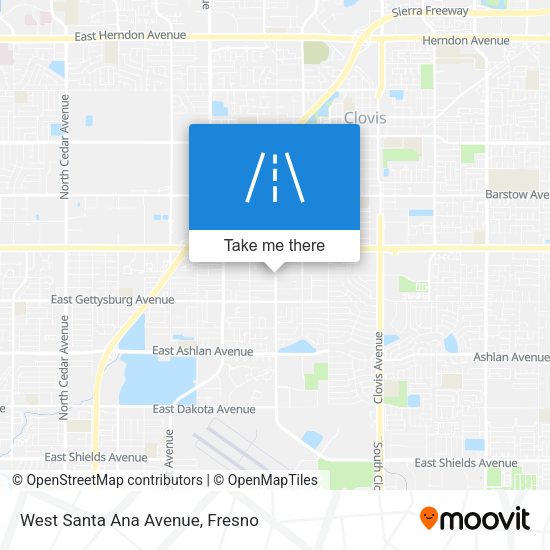 Mapa de West Santa Ana Avenue