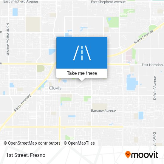 Mapa de 1st Street