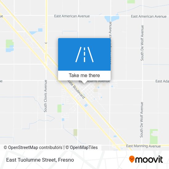 East Tuolumne Street map