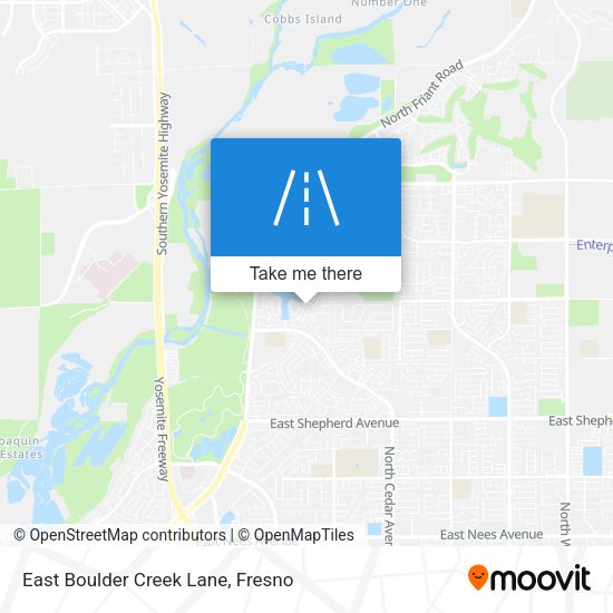 East Boulder Creek Lane map