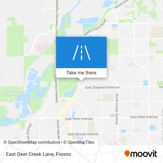 East Deer Creek Lane map