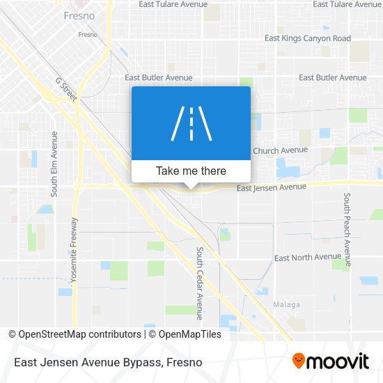 East Jensen Avenue Bypass map