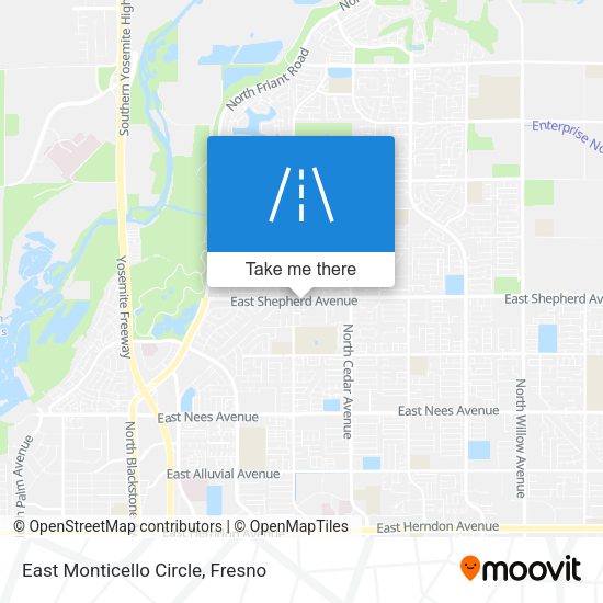 East Monticello Circle map