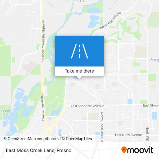 East Moss Creek Lane map
