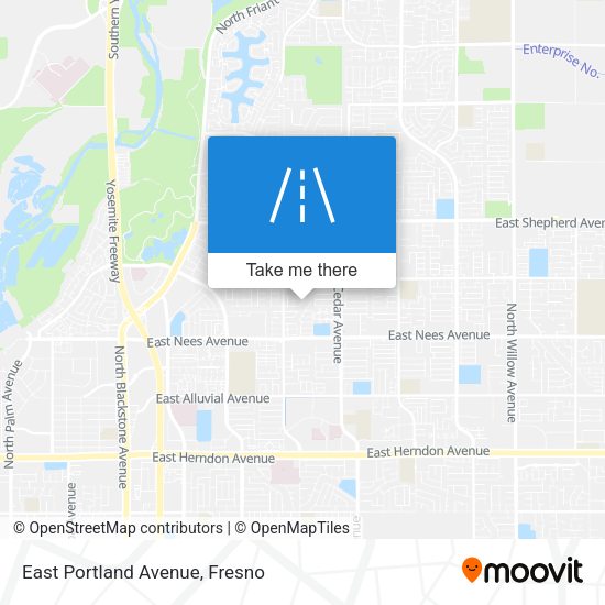 Mapa de East Portland Avenue