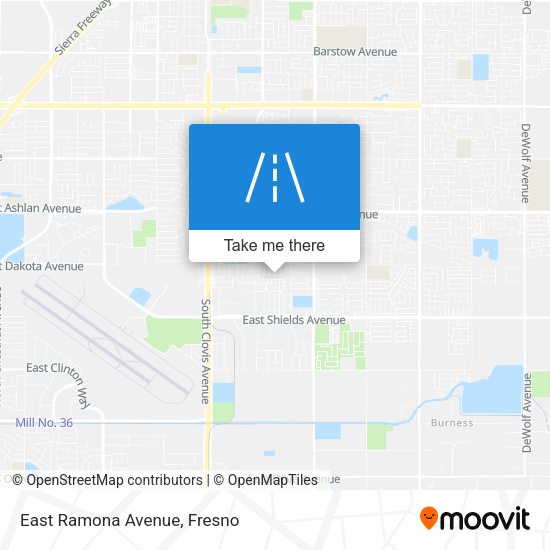 Mapa de East Ramona Avenue