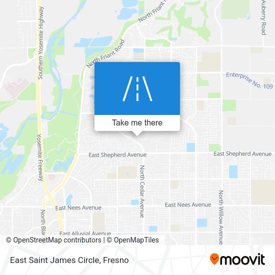 East Saint James Circle map