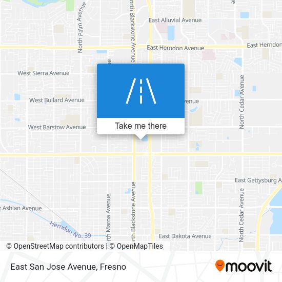 East San Jose Avenue map