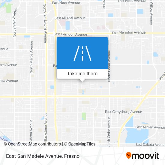 East San Madele Avenue map
