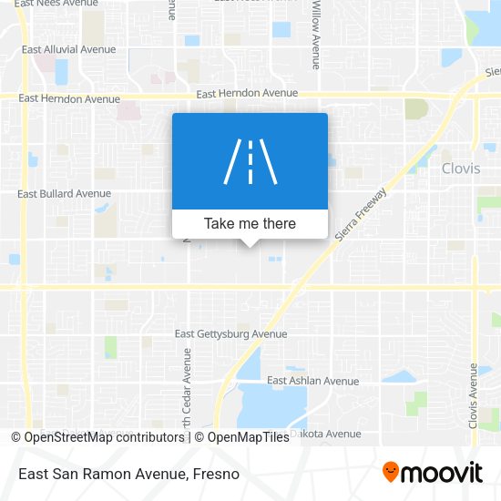 East San Ramon Avenue map