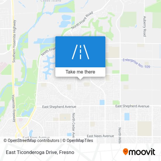East Ticonderoga Drive map