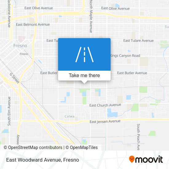 East Woodward Avenue map