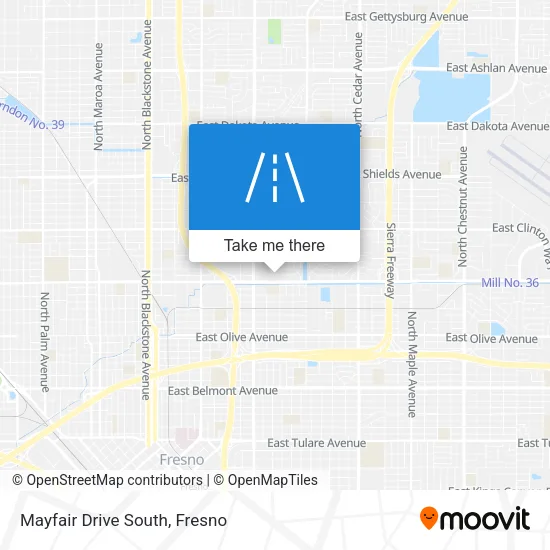 Mayfair Drive South map