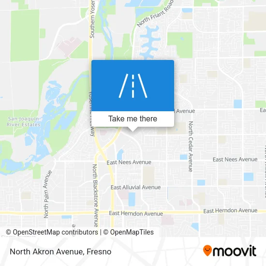 North Akron Avenue map