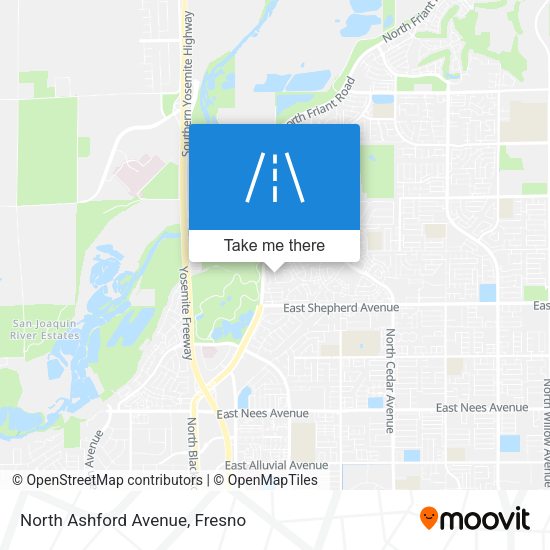 North Ashford Avenue map