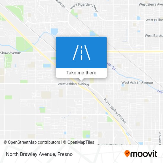 North Brawley Avenue map