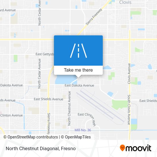 Mapa de North Chestnut Diagonal