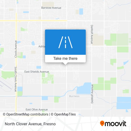 North Clover Avenue map