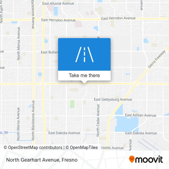 North Gearhart Avenue map