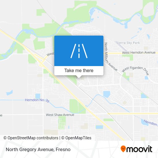 North Gregory Avenue map