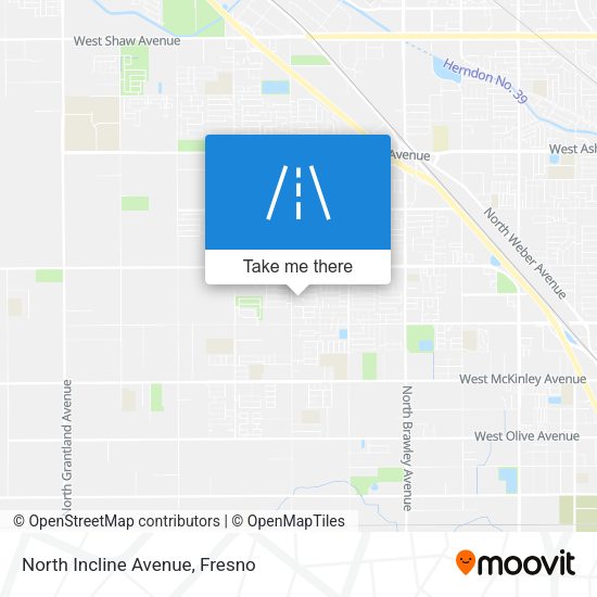 North Incline Avenue map