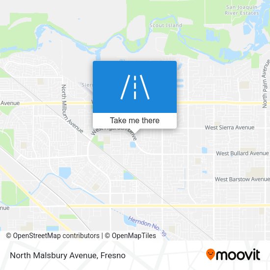North Malsbury Avenue map