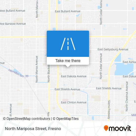 North Mariposa Street map