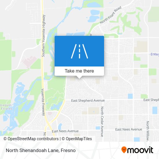 North Shenandoah Lane map