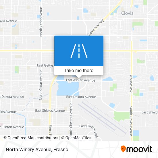North Winery Avenue map