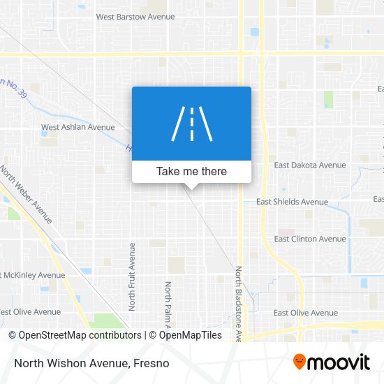 Mapa de North Wishon Avenue
