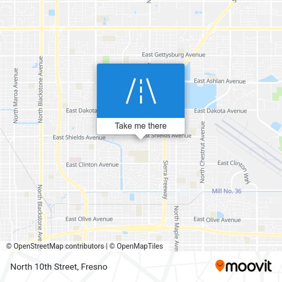 Mapa de North 10th Street