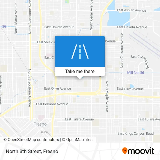 North 8th Street map