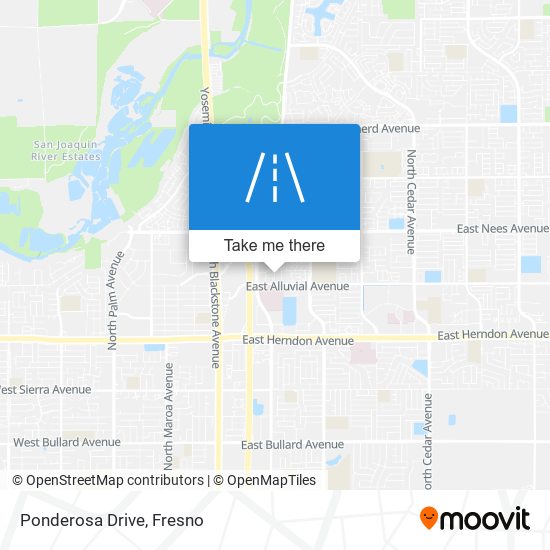 Ponderosa Drive map