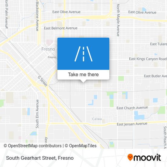 South Gearhart Street map